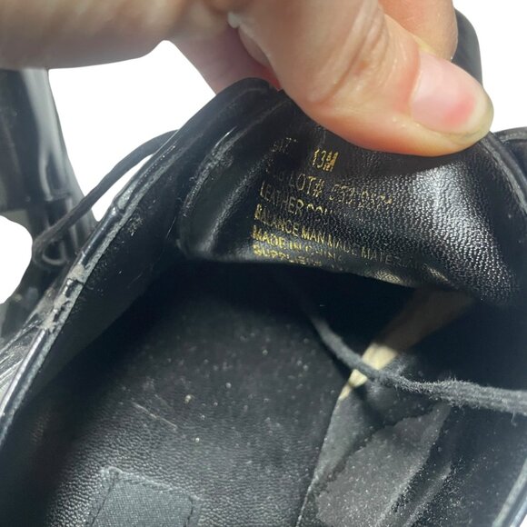 Stafford Mens Black Leather Oxford Dress Shoes Size 13M - Picture 4 of 5